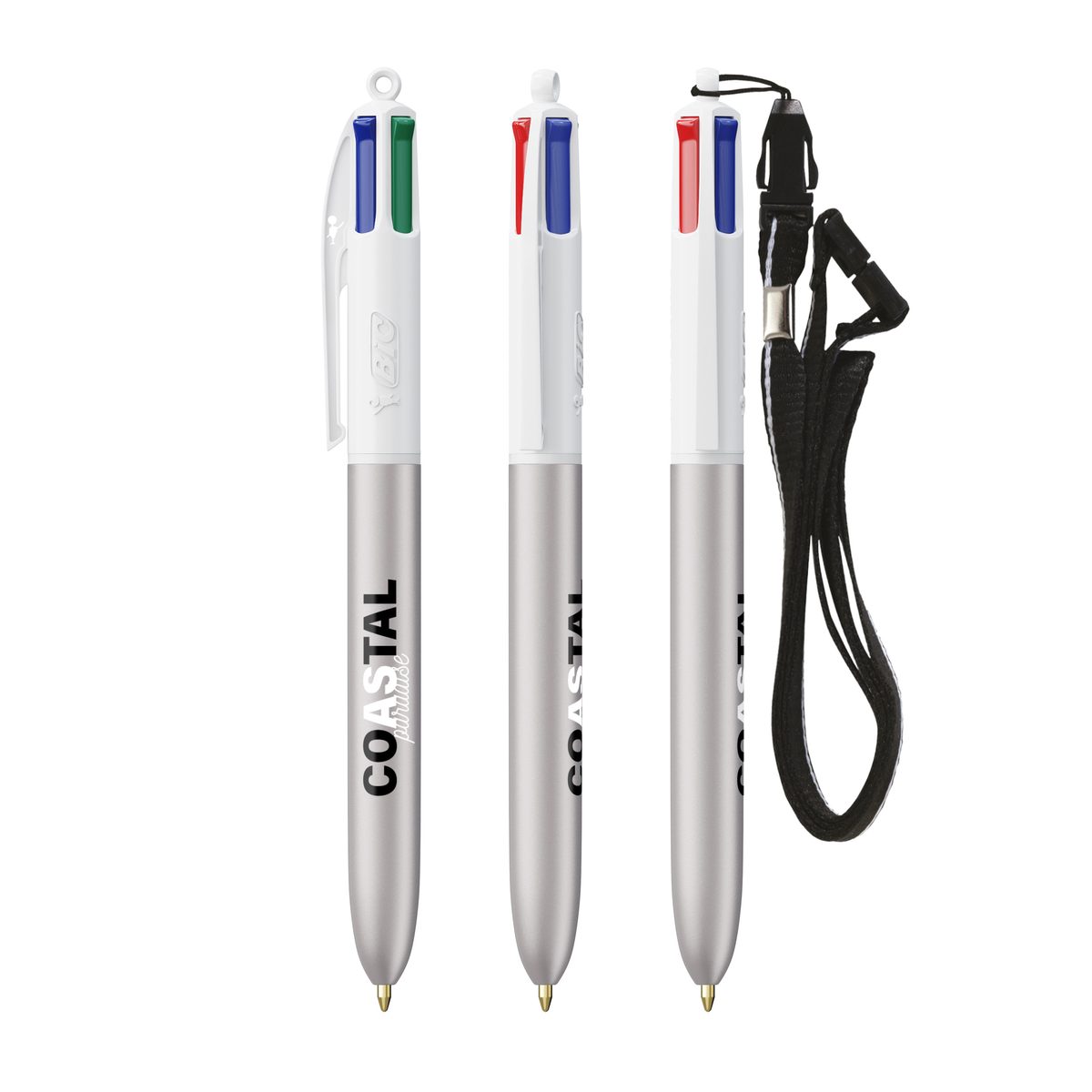 BIC 4 Couleurs Glacé avec cordon personnalisé - vue 2