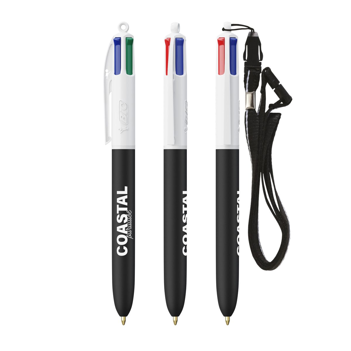 BIC 4 Couleurs Soft avec cordon personnalisé - vue 2