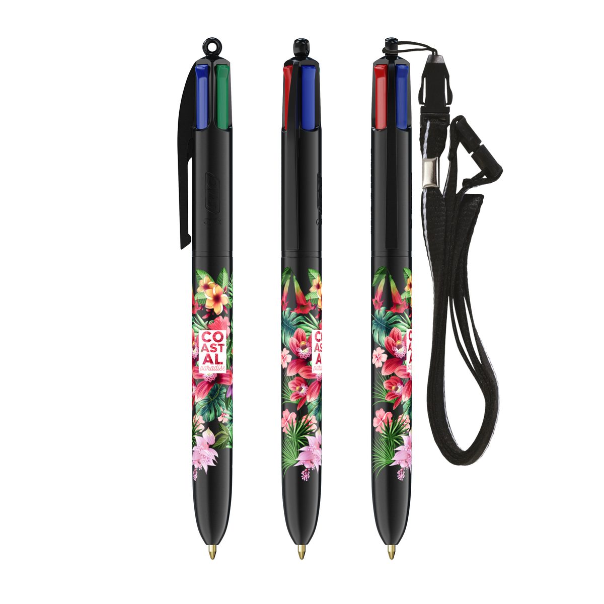 BIC 4 Couleurs bille avec cordon personnalisé - vue 2