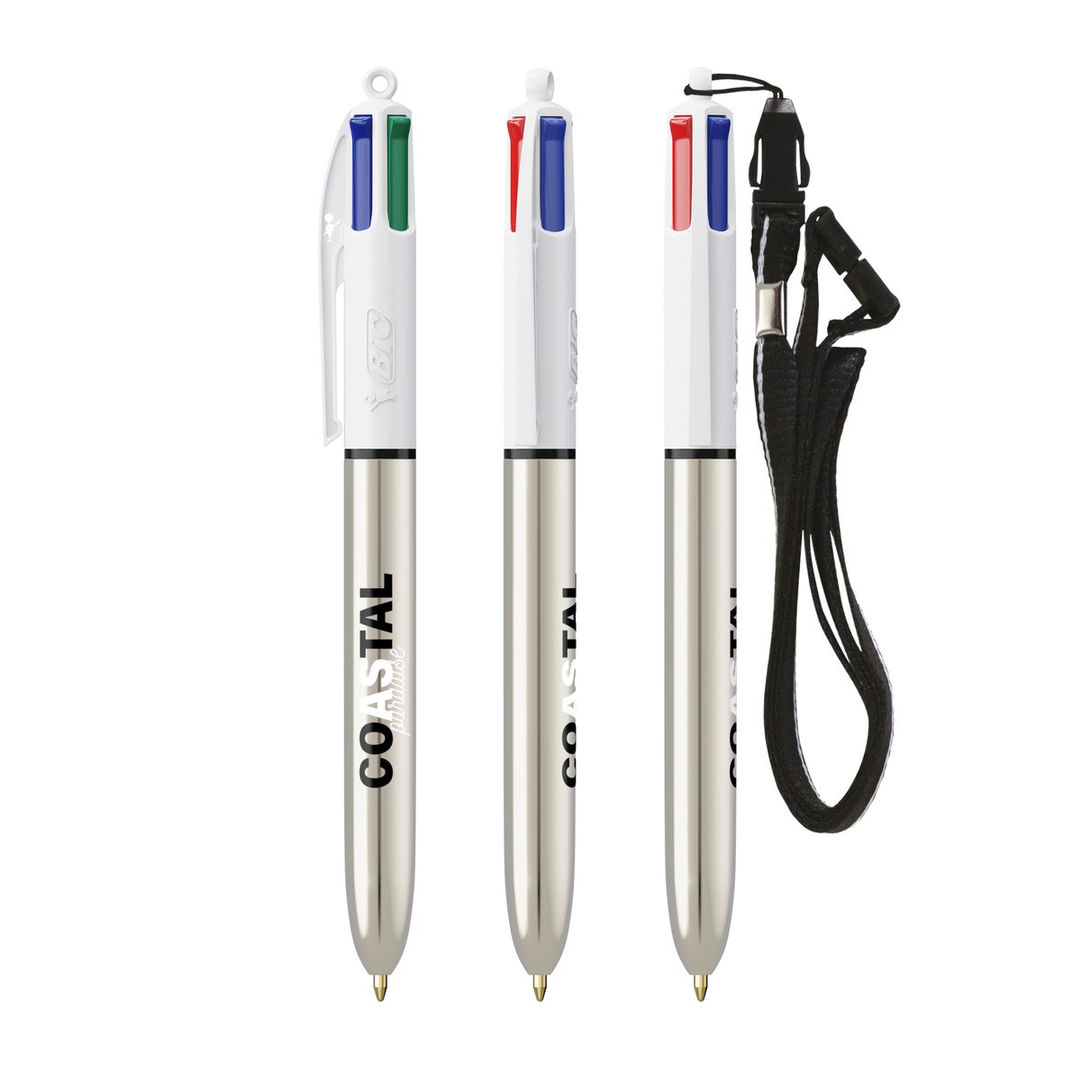 BIC 4 Couleurs Shine bille avec cordon personnalisé - vue 2