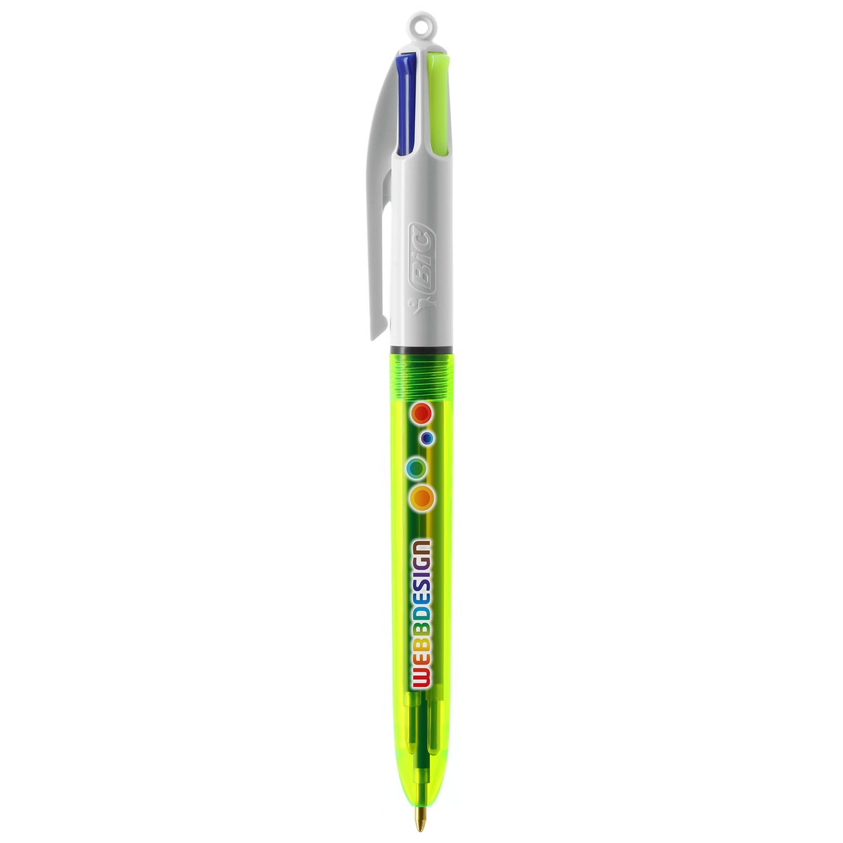 BIC 4 Couleurs Fluo Bille avec cordon personnalisé - vue 2